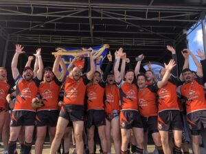 Avec leur double titre, les Lorientais espèrent bien faire voyager leurs couleurs... jusque sur les Budgy Smuggler (crédit photo Ligue Bretagne)