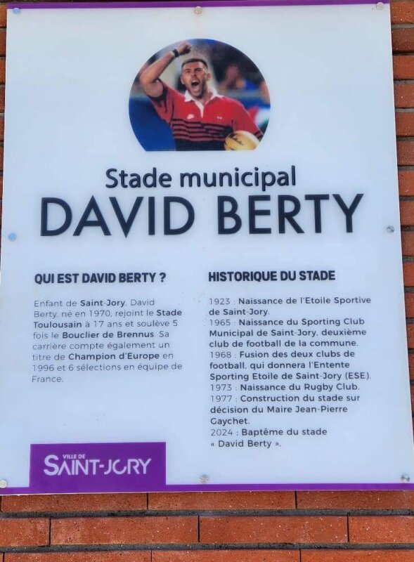 Saint Jory inauguration du stade municipal David Berty