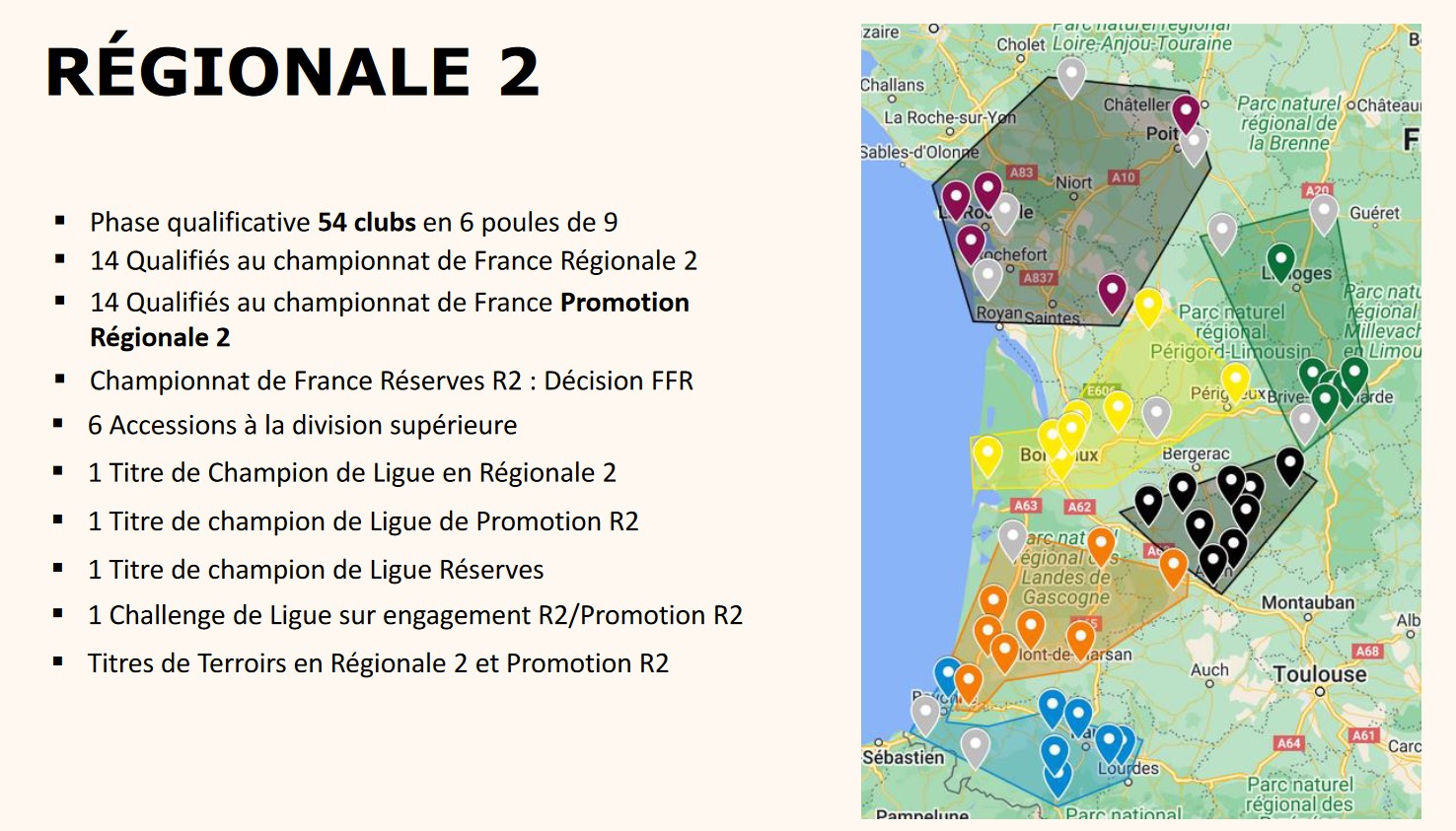 Régionale 2 Nouvelle Aquitaine 2024 2025 v2carte