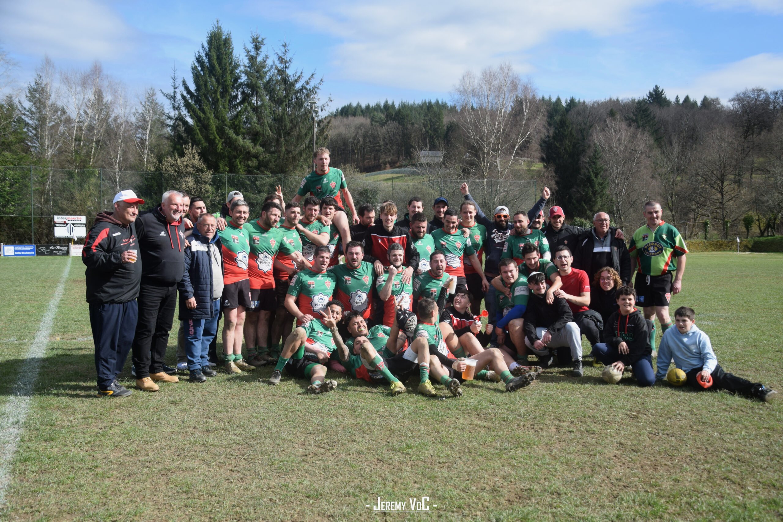 Beaucoup de sourires pour Beaulieu, avant de se tourner vers le quart régional puis la finale de Terroir face à l'ogre Panazol et son effectif d'un autre niveau (crédit photo Jeremy VdC)