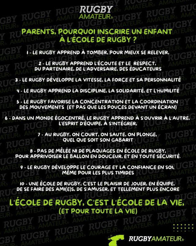 10 bonnes raisons de ne pas inscrire votre enfant au rugby