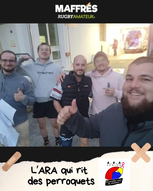 Insolite : cou, genou, épaule, c'est l'ARA qui rit avec ses maffrés