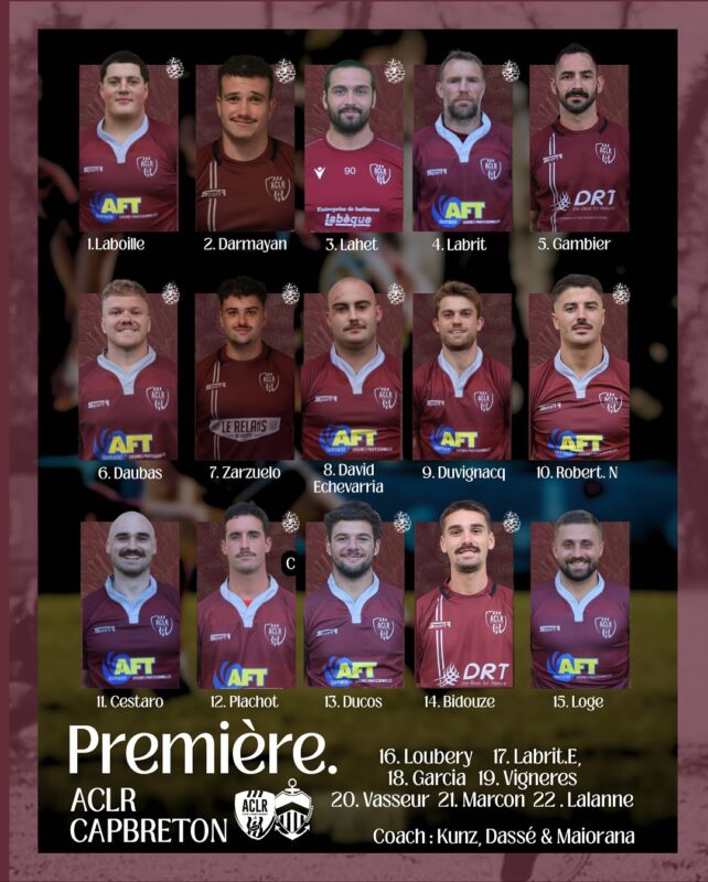 572603817 18027734636740063 6098828120886070306 n 1 - Capbreton,Fédérale 3,Hossegor,ACLR,Association Côte Landes Rugby,derby