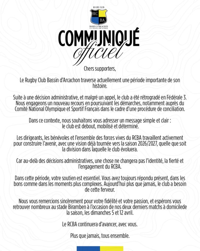 Sauvetage en Fédérale 1 : vers un mariage entre le Bassin d'Arcachon et Gujan-Mestras ?