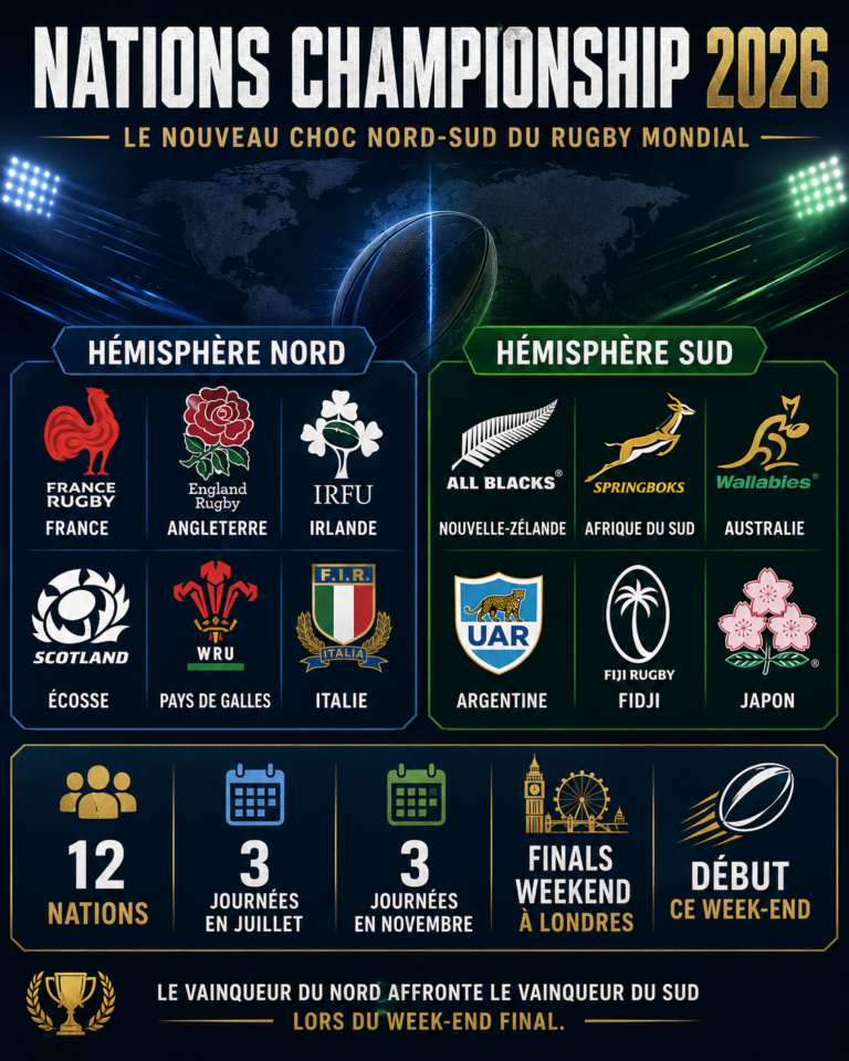 Nations Championship 2026 : le rugby mondial lance sa nouvelle grande bataille Nord-Sud