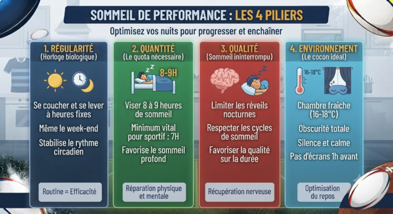 Récupération rugby amateur : le sommeil, ton meilleur outil de progression