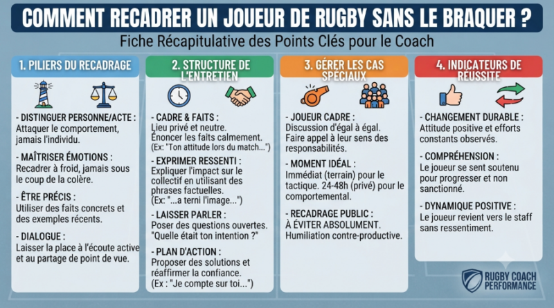 Comment recadrer un joueur de rugby sans le braquer ?