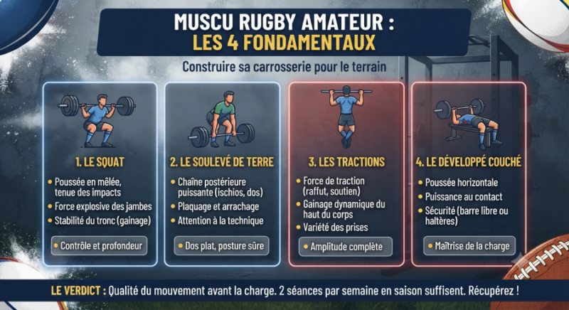 Le programme de muscu type pour un joueur de rugby amateur