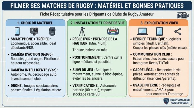 Filmer ses matches de rugby : Matériel et bonnes pratiques