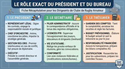 Le rôle exact du président et du bureau au sein d’un club de rugby amateur