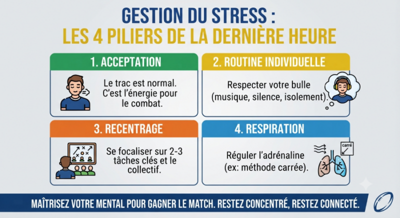 Comment bien gérer son stress dans le vestiaire, 1h avant le coup d'envoi ?