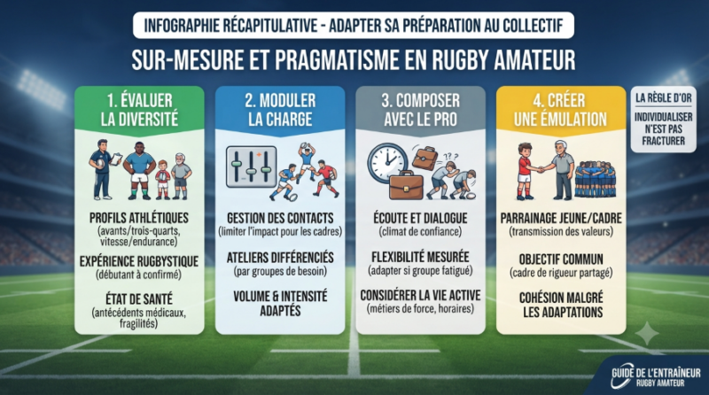 Adapter sa préparation au collectif en rugby amateur : entre sur-mesure et pragmatisme