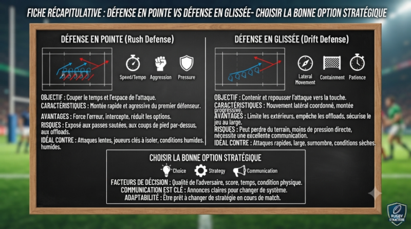 La défense en pointe et la défense en glissée : choisir la bonne option stratégique