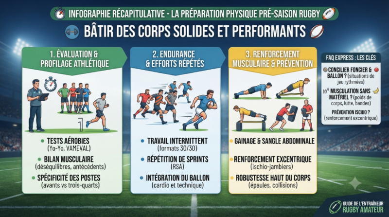 La préparation physique de pré-saison en rugby amateur