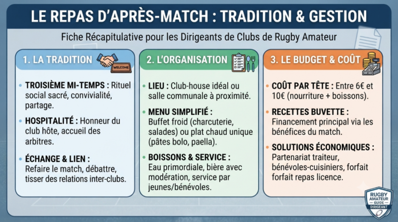 Le repas d'après-match en rugby amateur : tradition, organisation, budget