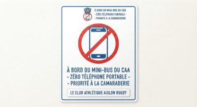 Le CA Aiglon Rugby (61) instaure le « zéro portable » lors des déplacements de ses jeunes joueurs