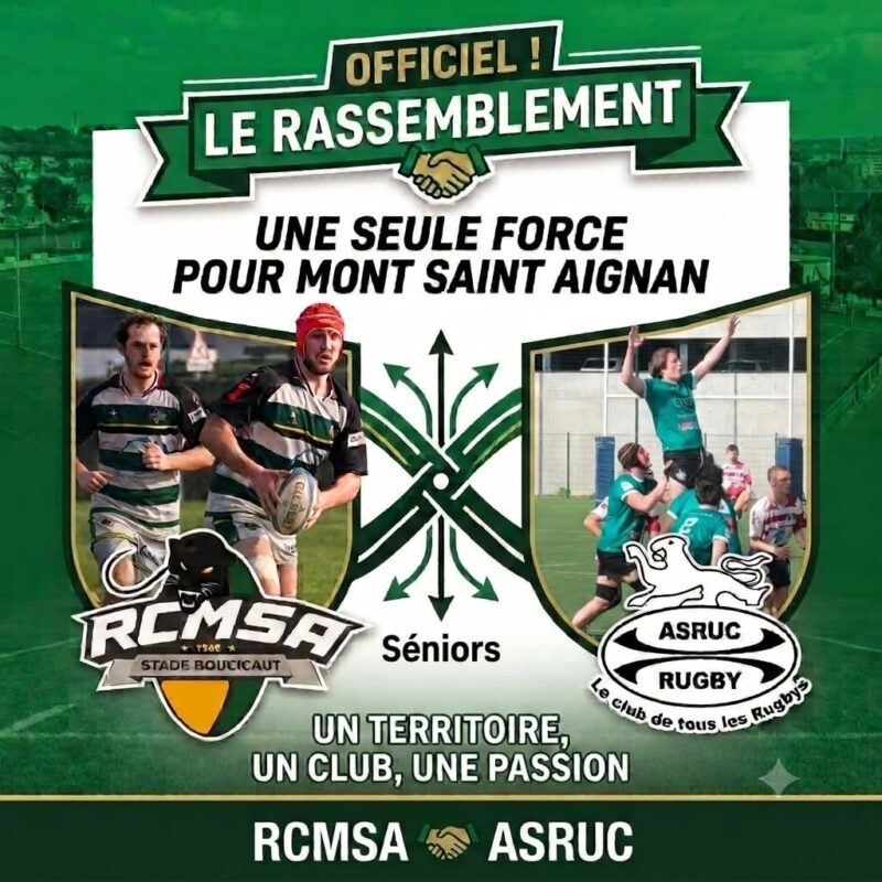Duels de clochers enterrés : le rugby régional rouennais scelle son union avec la naissance de l'ASMSA (76)