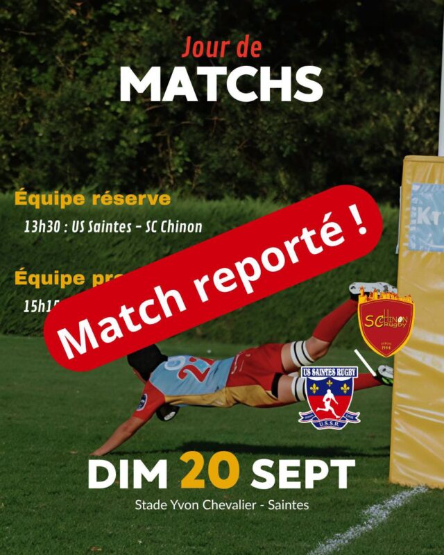 Fédérale 3 : Saintes - Chinon reporté… à cause d’un match des Girondins de Bordeaux
