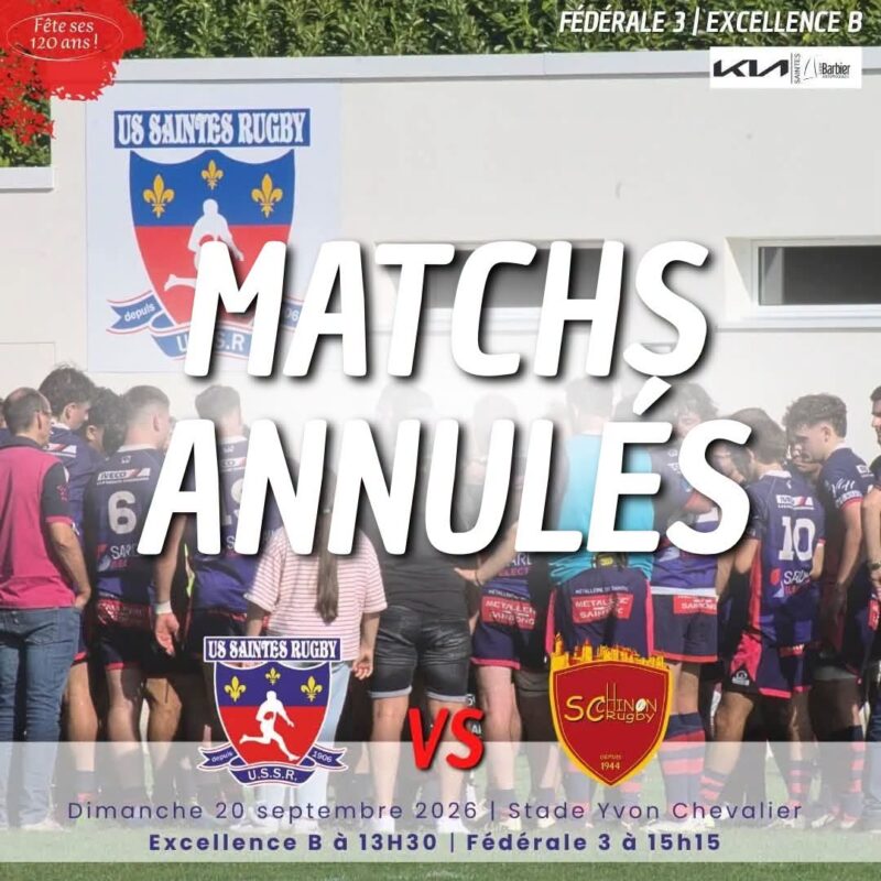 Fédérale 3 : Saintes - Chinon reporté… à cause d’un match des Girondins de Bordeaux