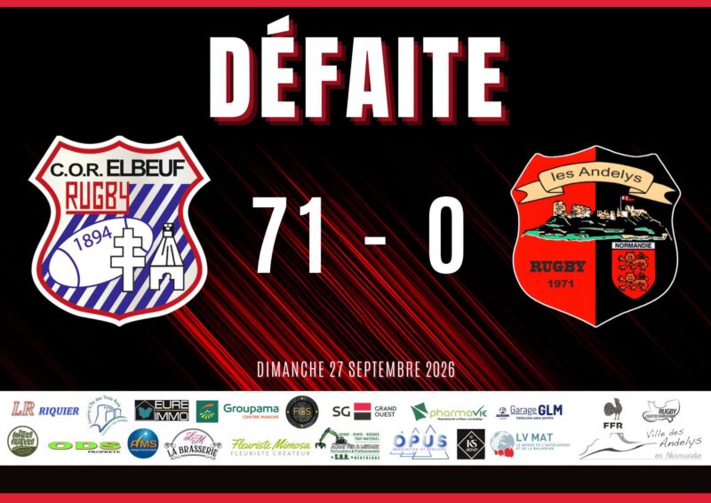 Rétrogradé en Régionale 3, Elbeuf écrase Andélys 71-0 et relance le débat d'équité - sécurité
