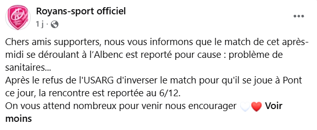 Capture decran 2026 10 05 104738 - Régionale 3, sanitaire, insolite, US Albinoise Rive Gauche