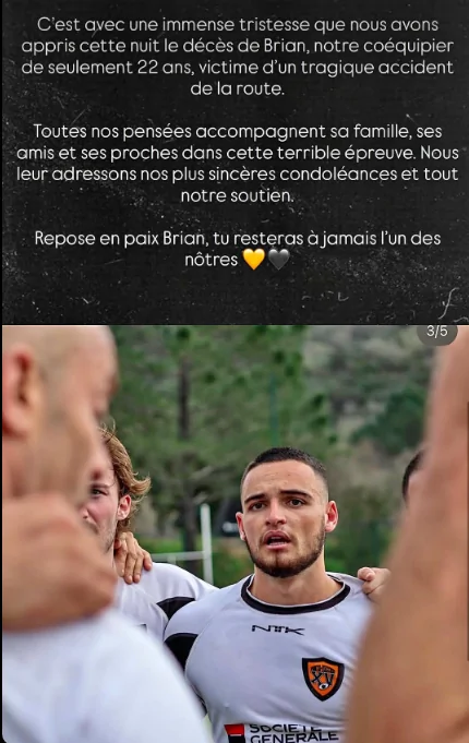 Carnet noir : Portivechju pleure la disparition de Brian (22 ans), victime d'un accident de la route en Corse