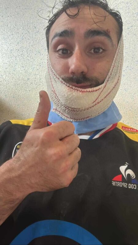 Fabien centre Maffre du Fontenay Lucon rugby sud Vendee contre les herbiers - Halloween, maffrés